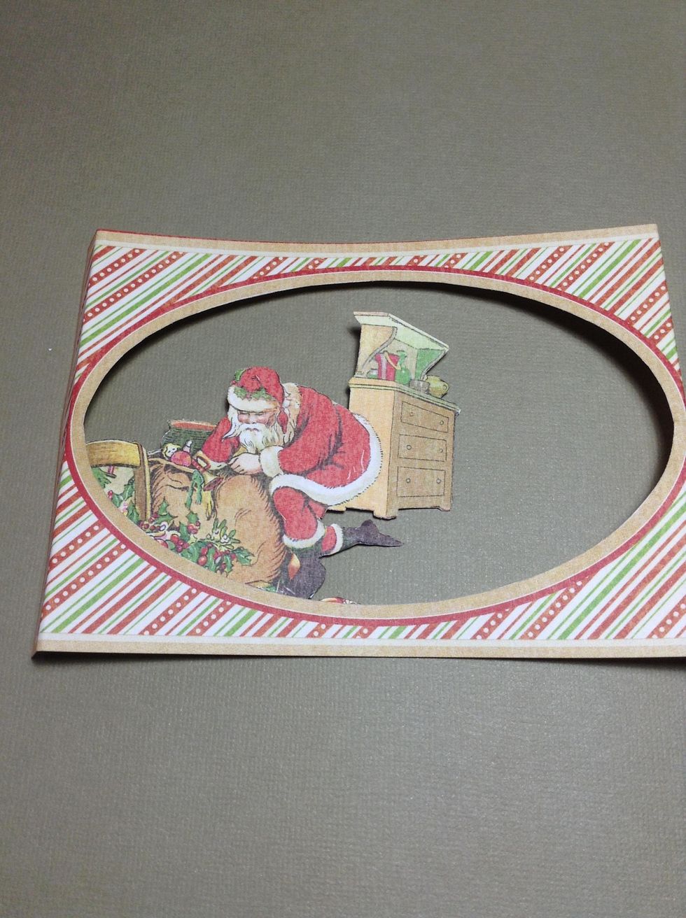 Glue Santa in the edge of this frame.