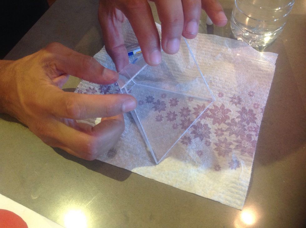 Glue the four pieces together