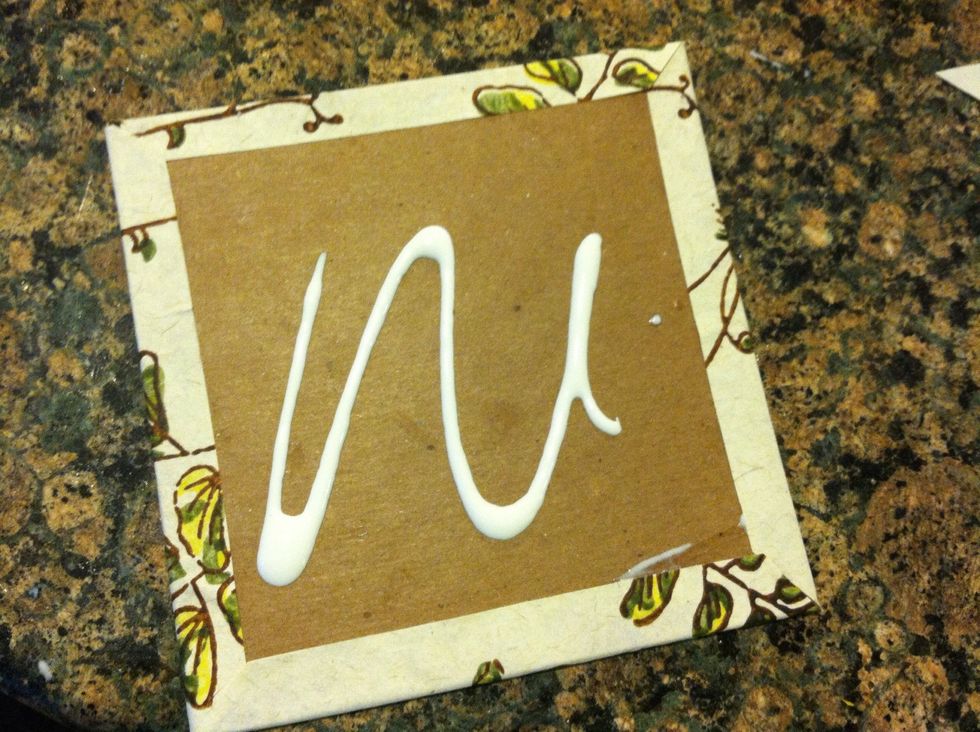 Glue the inside cover