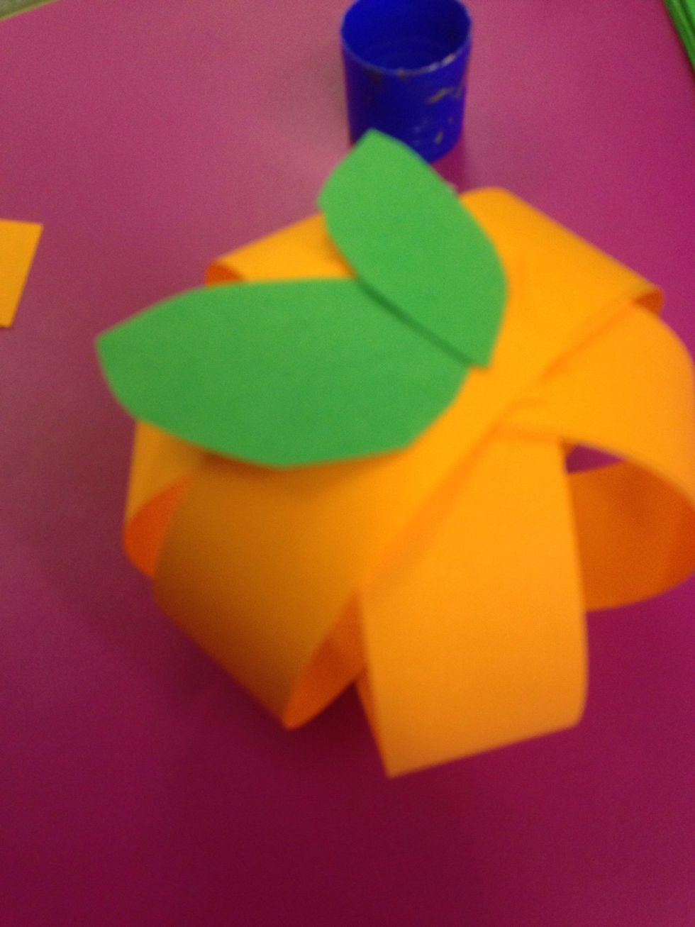 Glue the leaves on top.