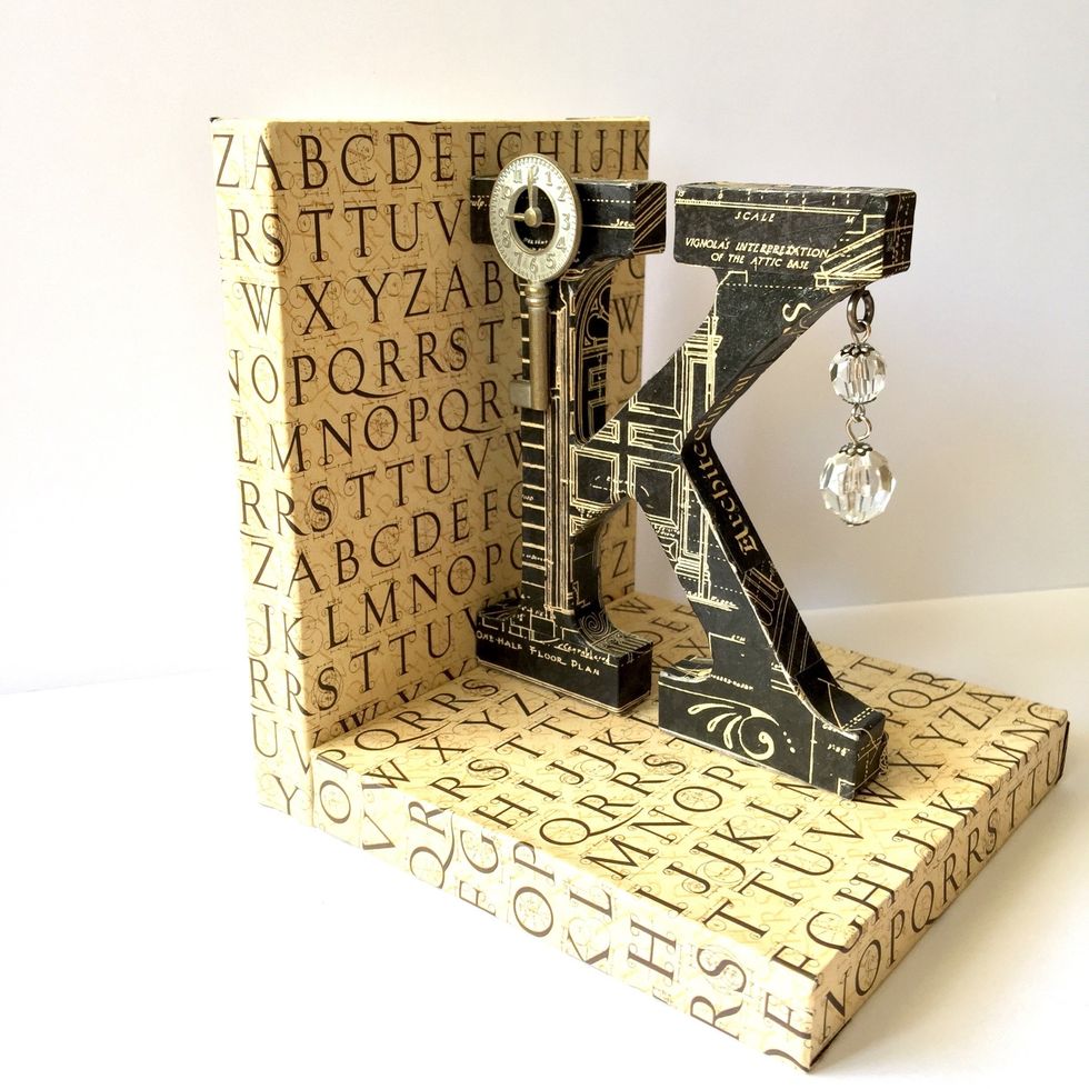 Glue the letter and decorate as you like.