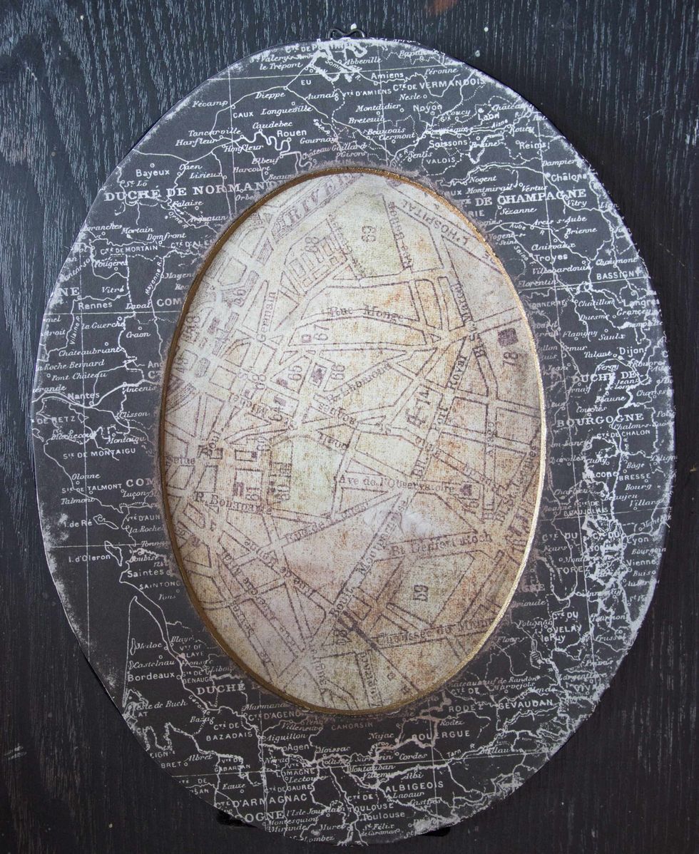 Glue the Matte to the backing board: