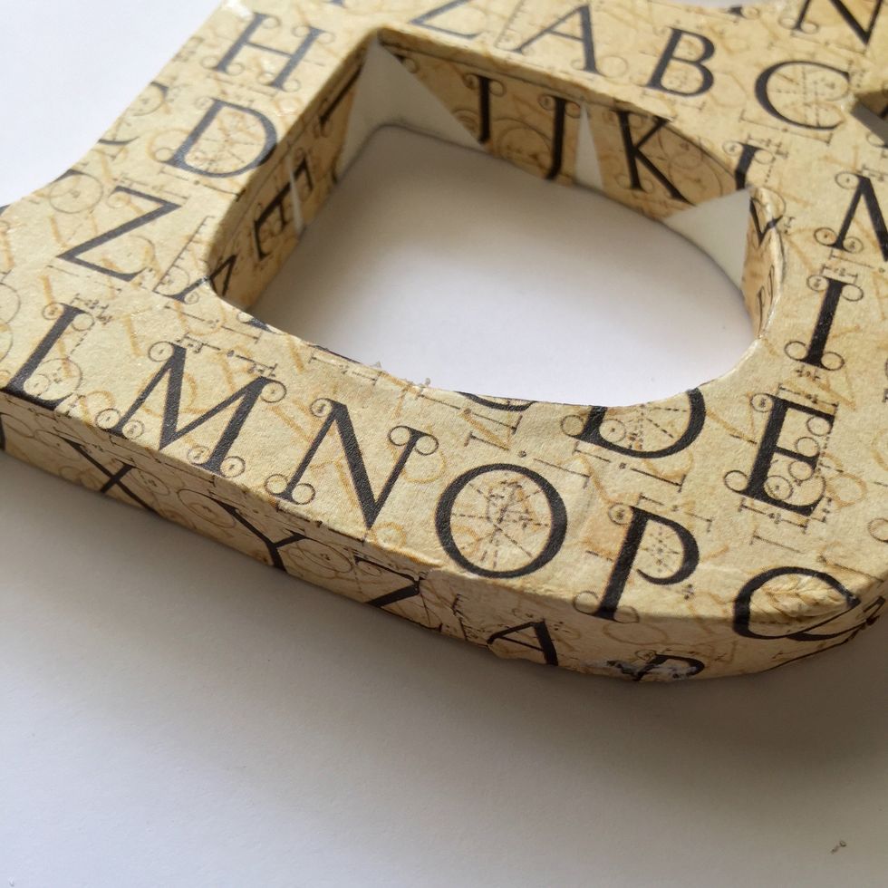 Glue the rest of the paper all around the letter.