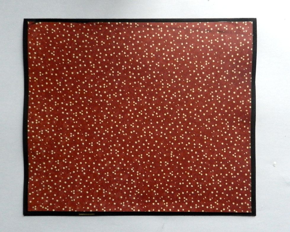 glue this piece of paper on the cardstock.
