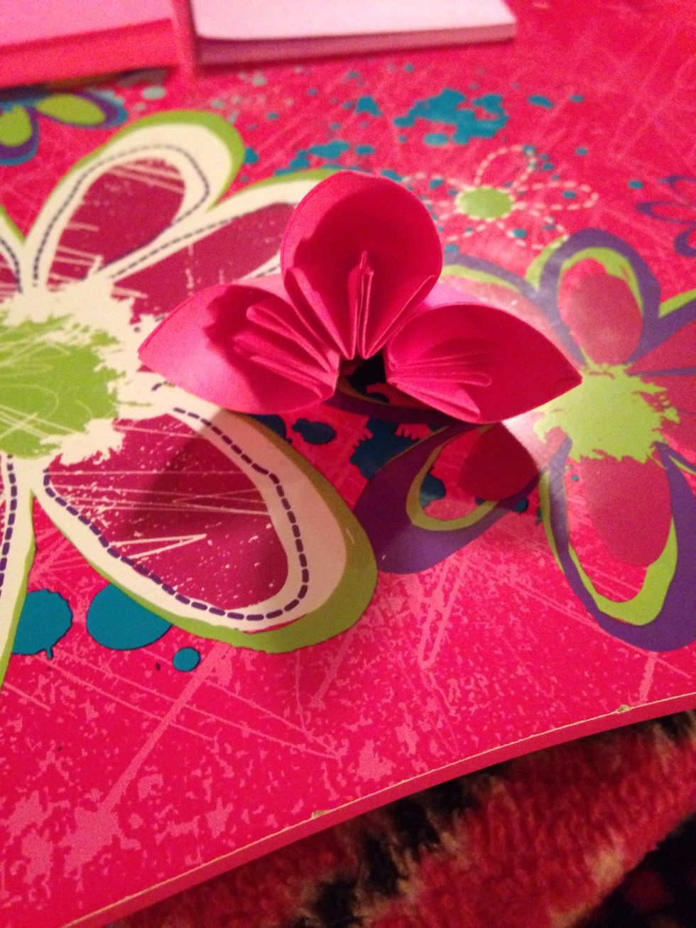 Glue three together and let dry for 3-5 minutes