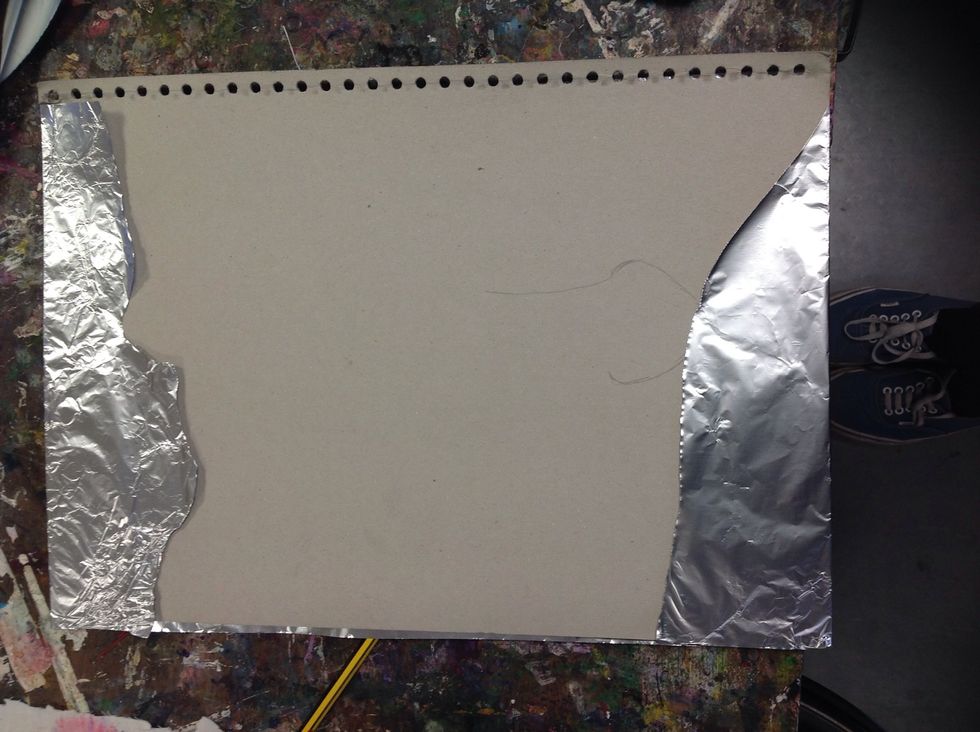 Glue tinfoil down so it doesn't move