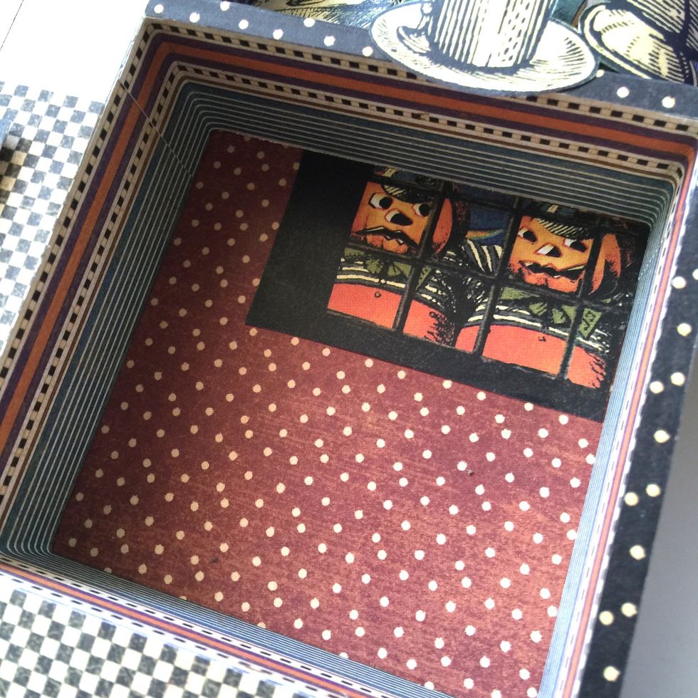 Glue Tweedledee & Tweedledum paper on the background.