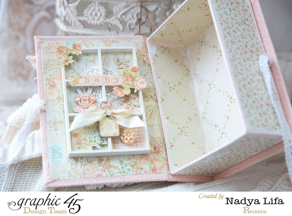 Glue up completed box inside the color of the box.