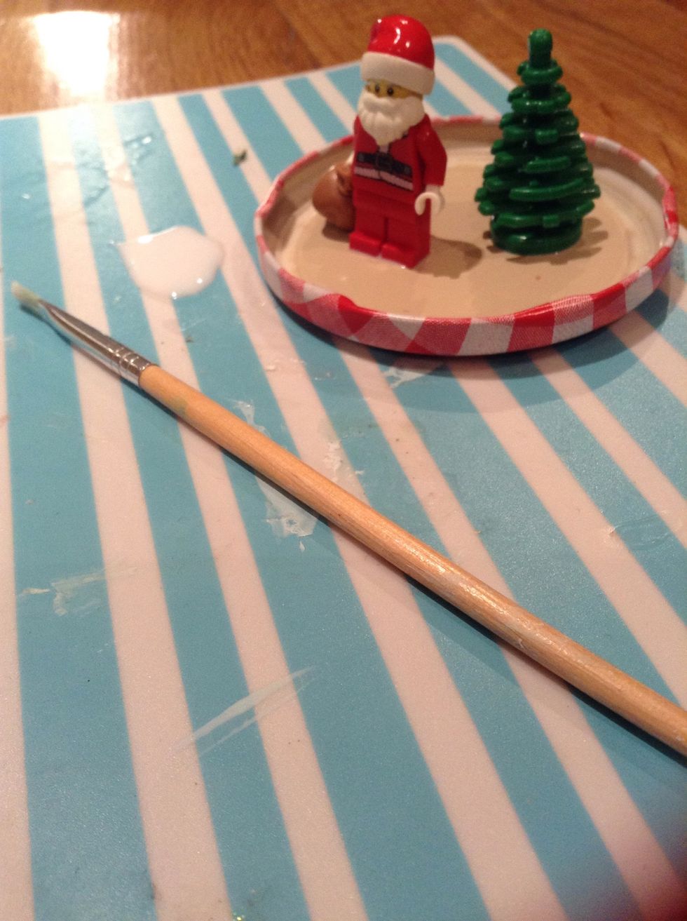 Glue your characters onto the lid