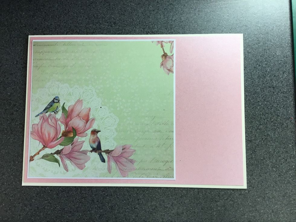 Glue your layers together and stick to your base layer.