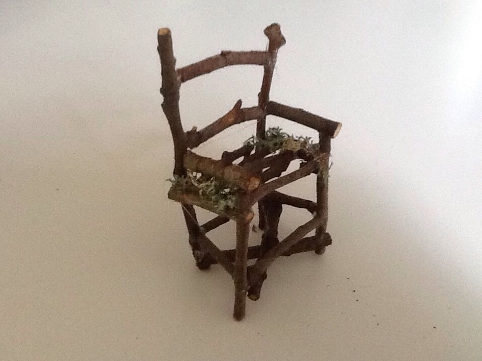 Glue your two 1.5 inch long twigs above the newly glued twigs, making a 90 degree angle to the back legs.