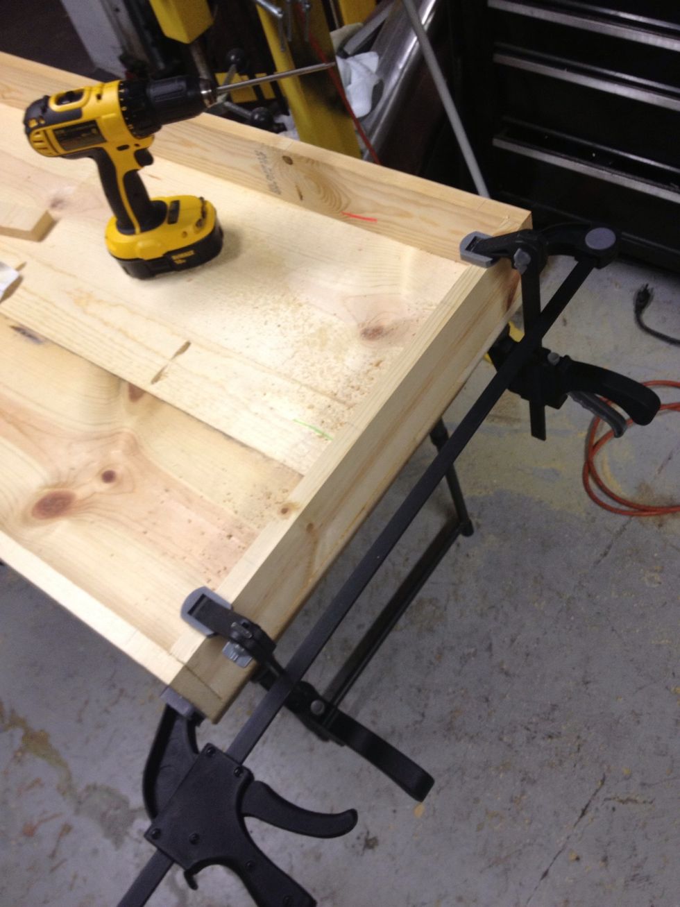 Glued, clamped and screwed