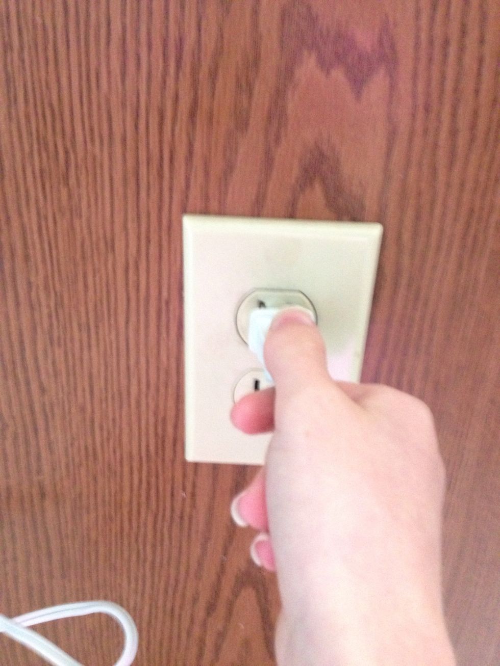 Go ahead and plug in your hot glue gun so it can heat up ( it should just take a few minutes)