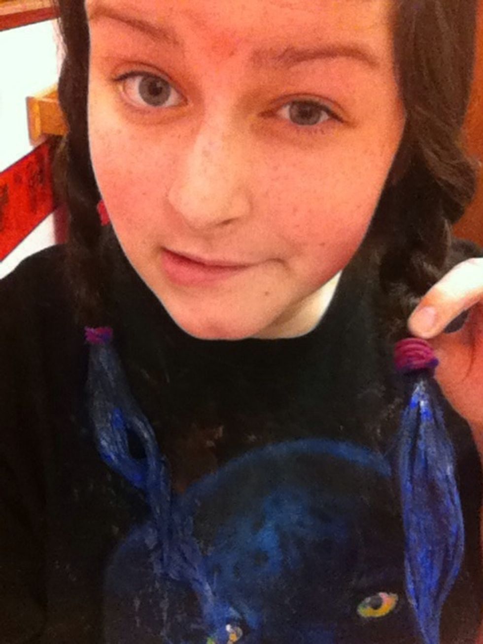 Go all the way up to the top. Even if your hairs darker and not likely to dye, at least you haven't missed any and hey if it does show up that's just another subtle gradient to add to your dip dye.