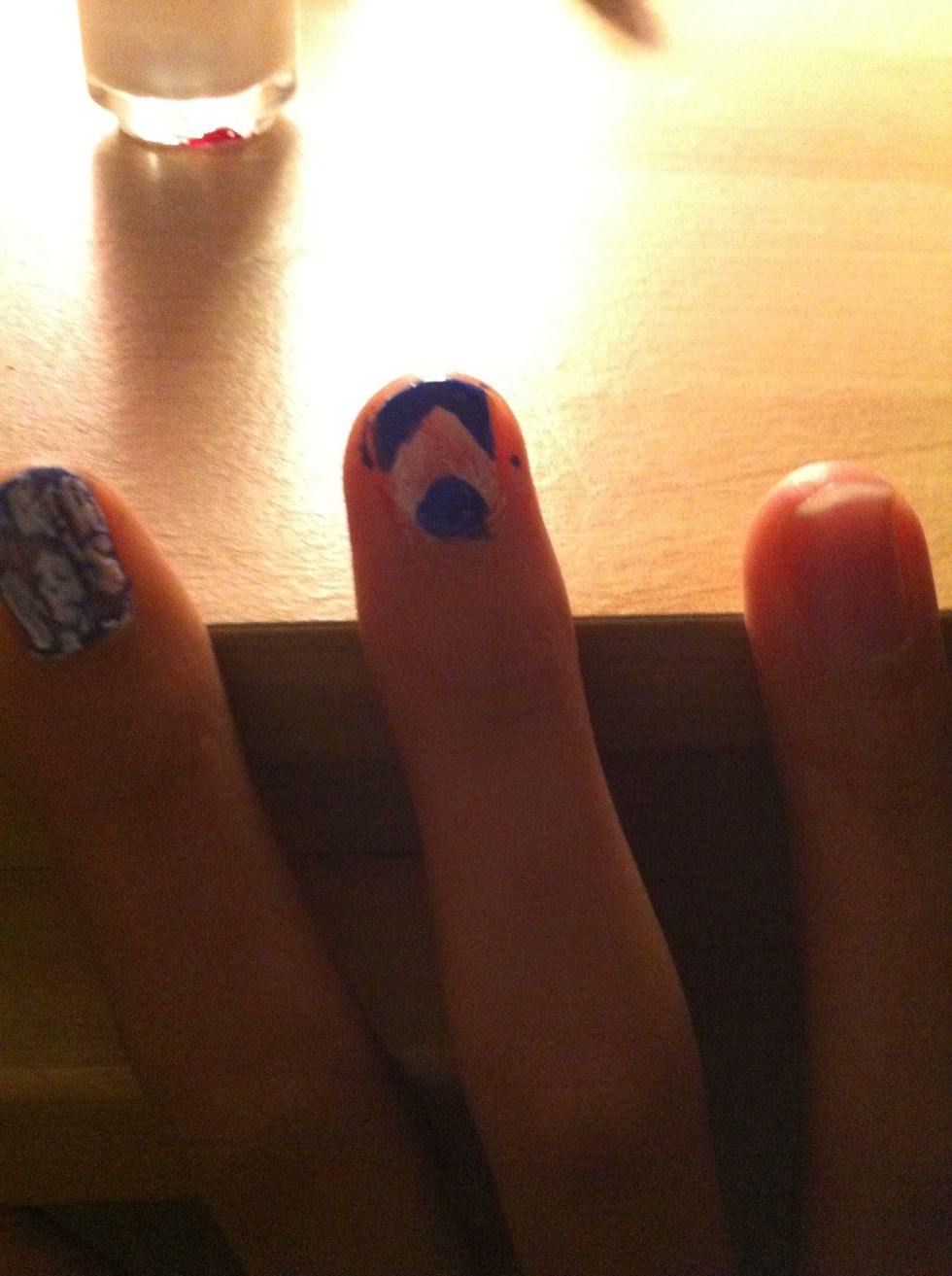 Go around the pattern with nail varnish on the toothpick to make it neater