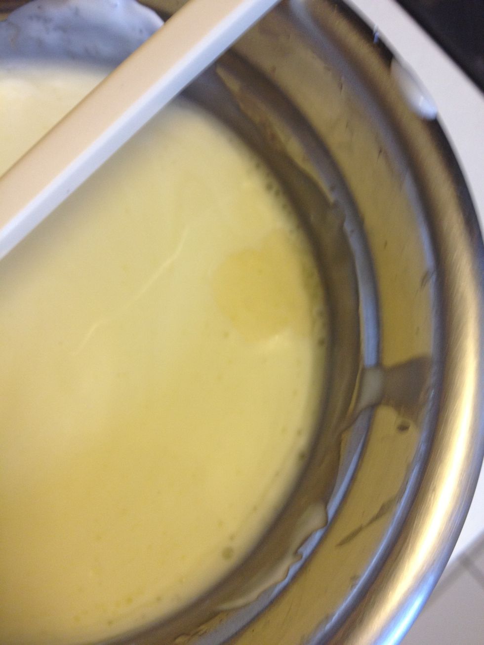 Go back to your sweet/sour cream mix. Keep adding sour cream and sugar until you have enough mix to fill your molds, then add vanilla extract.