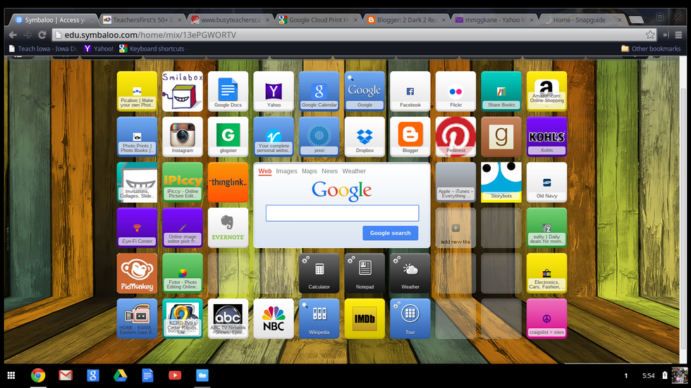 Go back to your Symbaloo Webmix and click on an open tile to add a new tile