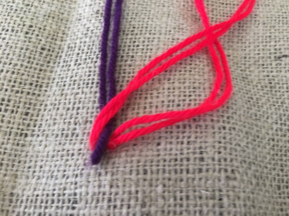 Go down on the other side of your second color.