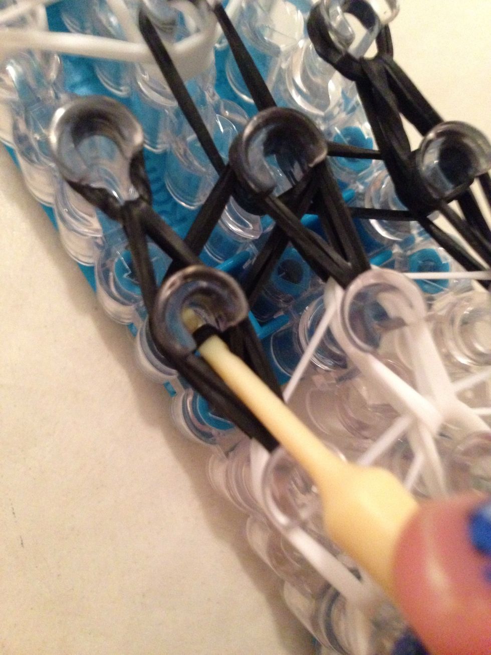 Go in here and pull back all the bands that are in the way and grab those bands