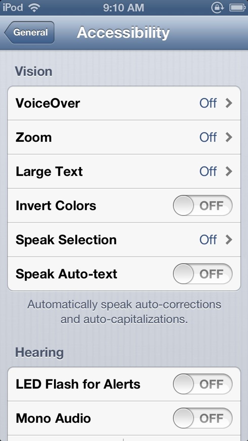 Go into accessibility in the menu