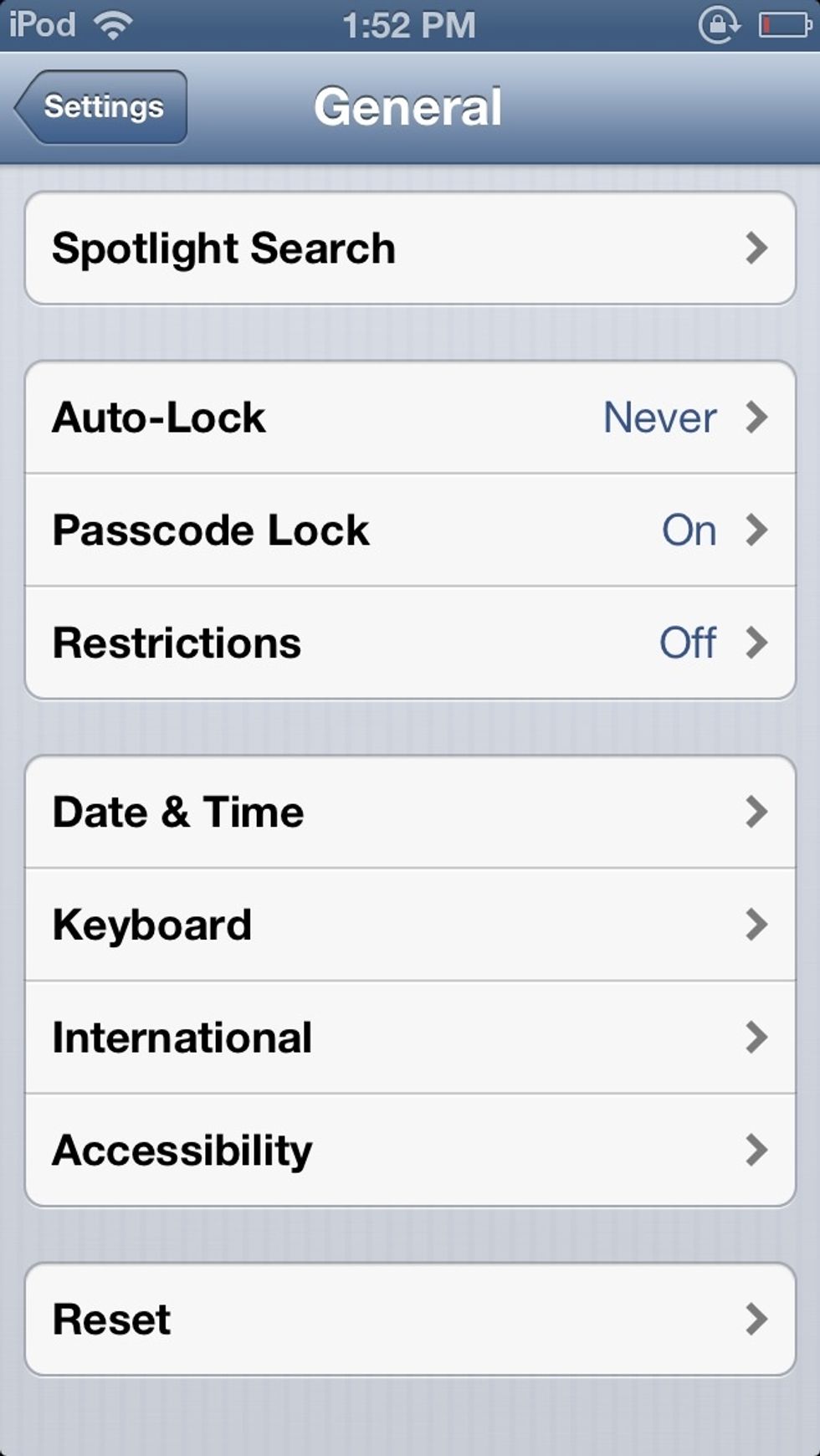 Go into accessibility .