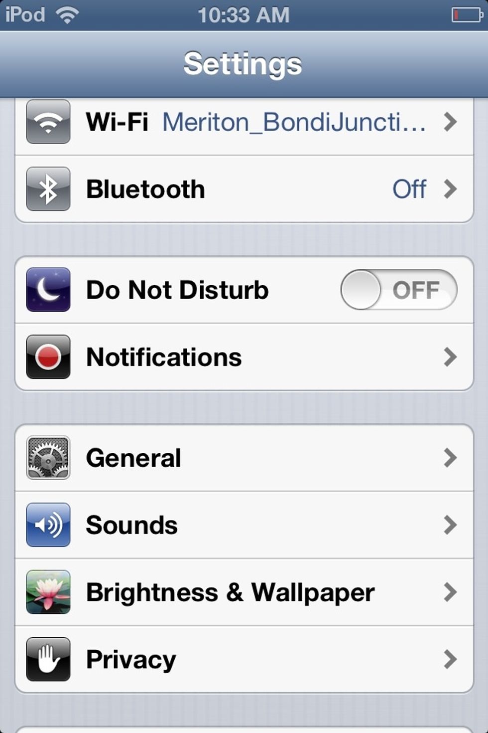 Go into setting then click general
