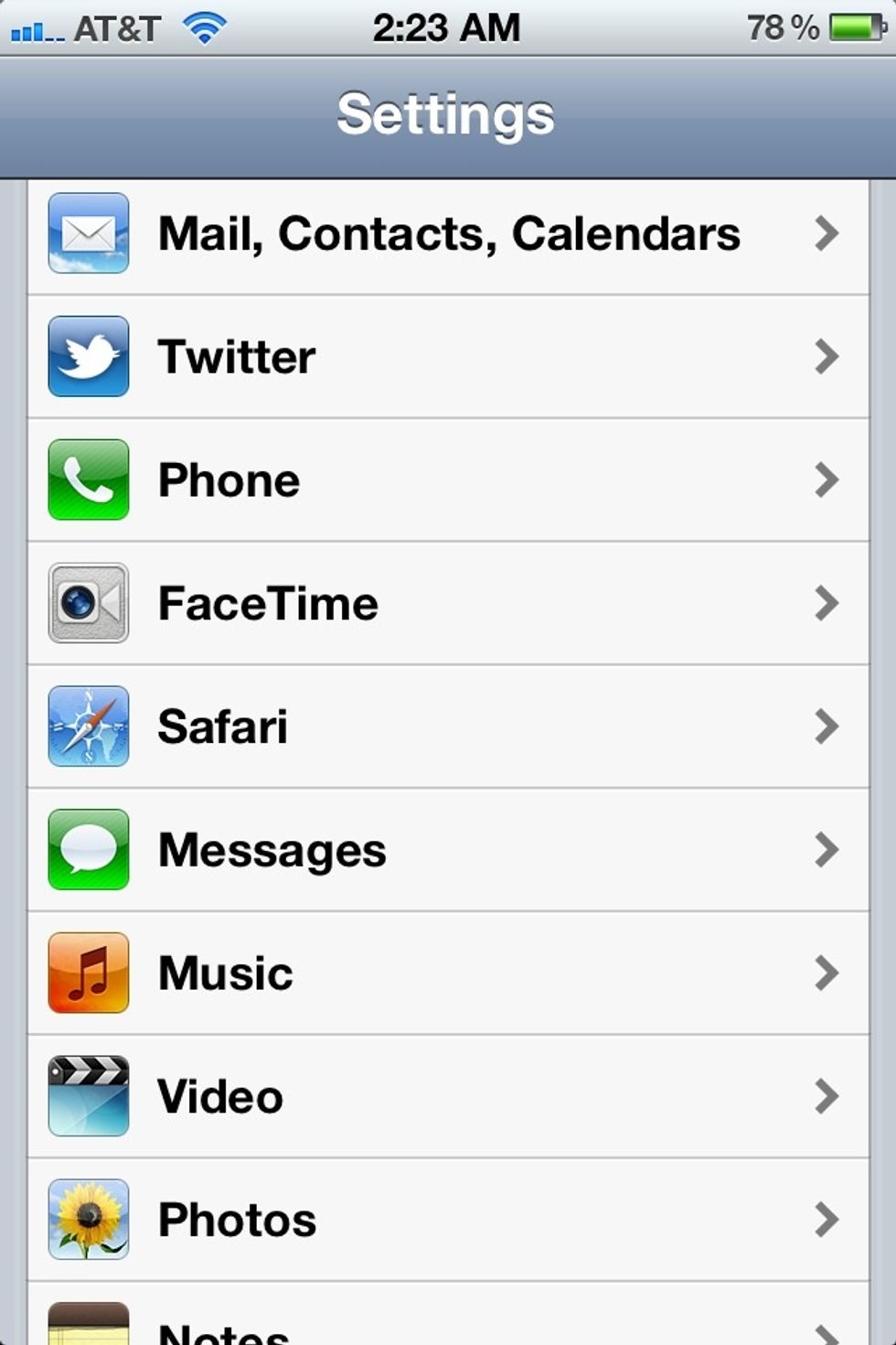 Go into Settings on your phone. And click on Safari.