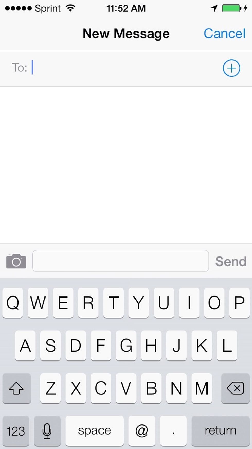 Go into the message app