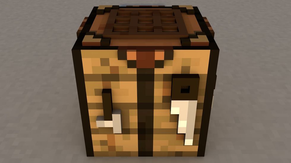go into your inventory go to the 2 by 2 put woodin the first 2 take the planks do the same thing but put the planks in all of the 2 by 2 and you get a crafting table.