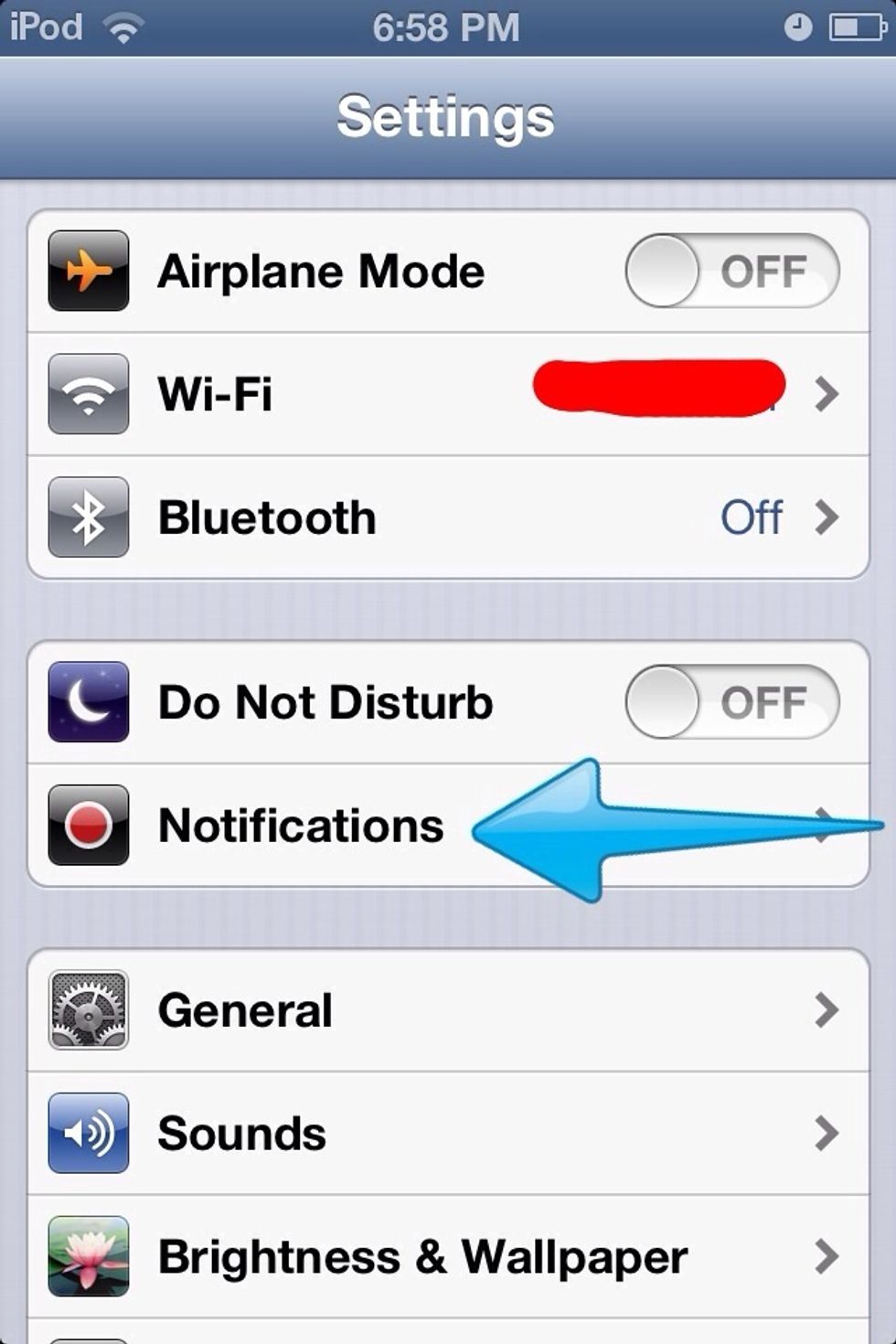 Go into your notifications.