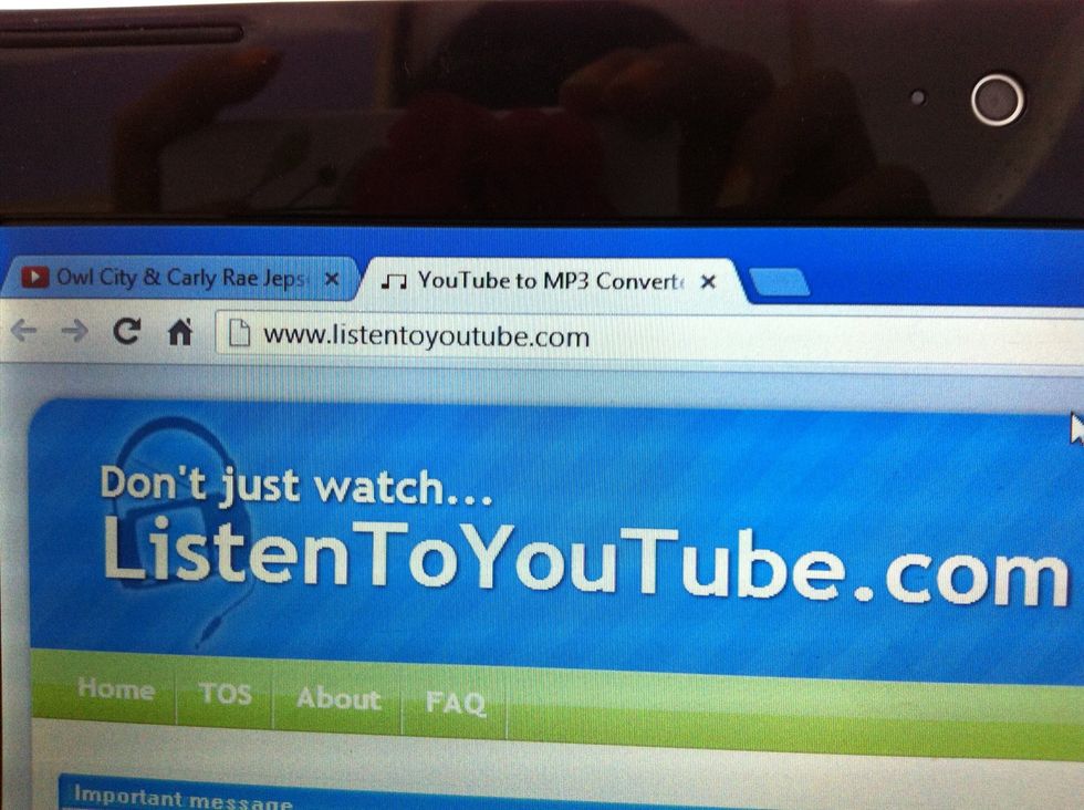 Go on to listentoyoutube.com