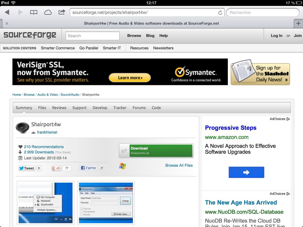 Go on you browser in: sourceforge.net/projects/shairport4w and download it.