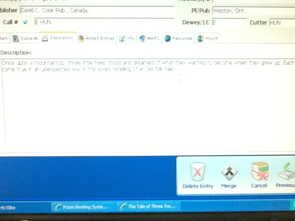Go onto amazon to find any description needed to help clients visualize book.