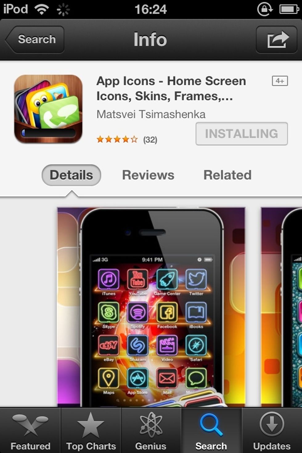 Go onto the App Store ands download this app, ( you'll probably have to search for it )