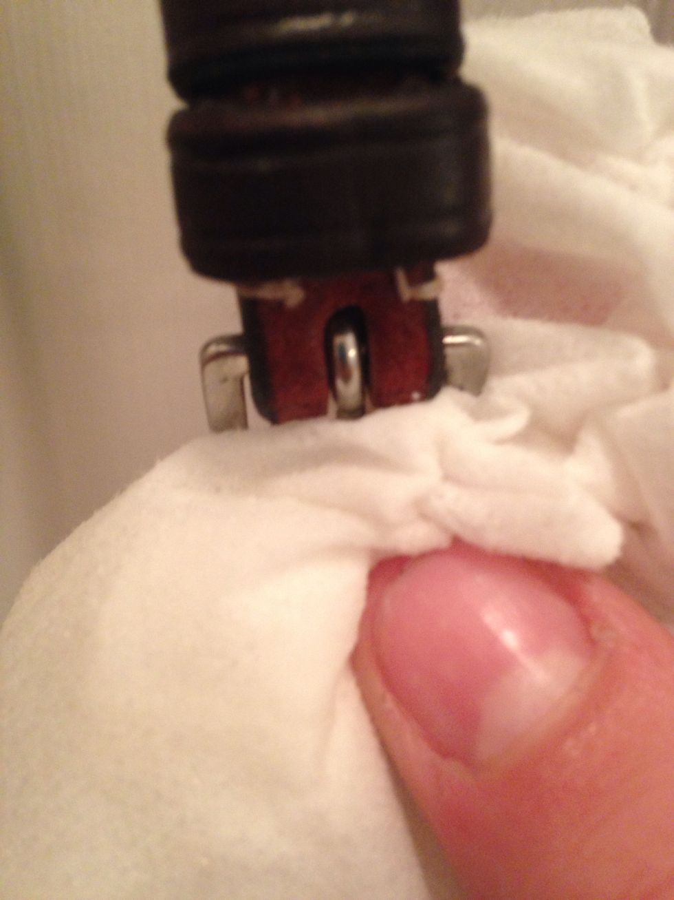 Go over all your buckles with a stainless steel wipe