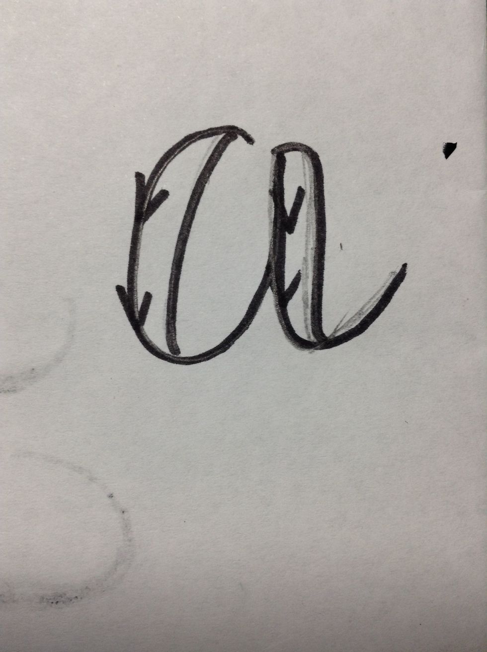 Go over in black pen...