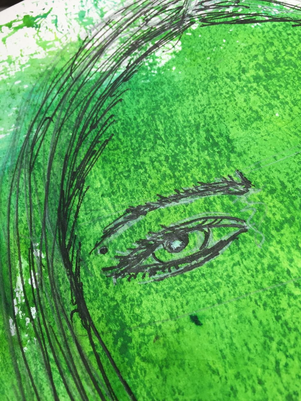 Go over some of your pencil lines with a Fude Ball pen, it's waterproof