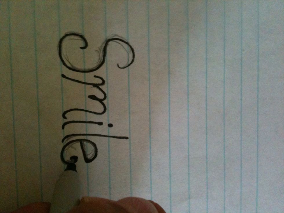 Go over the outline with a sharpie marker.