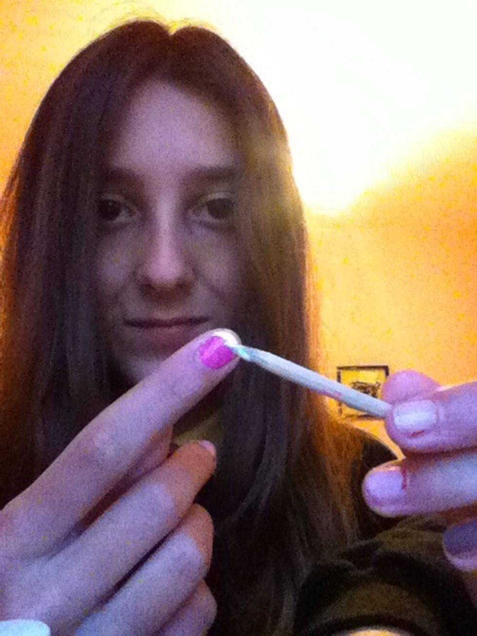 Go over the white part of your nail