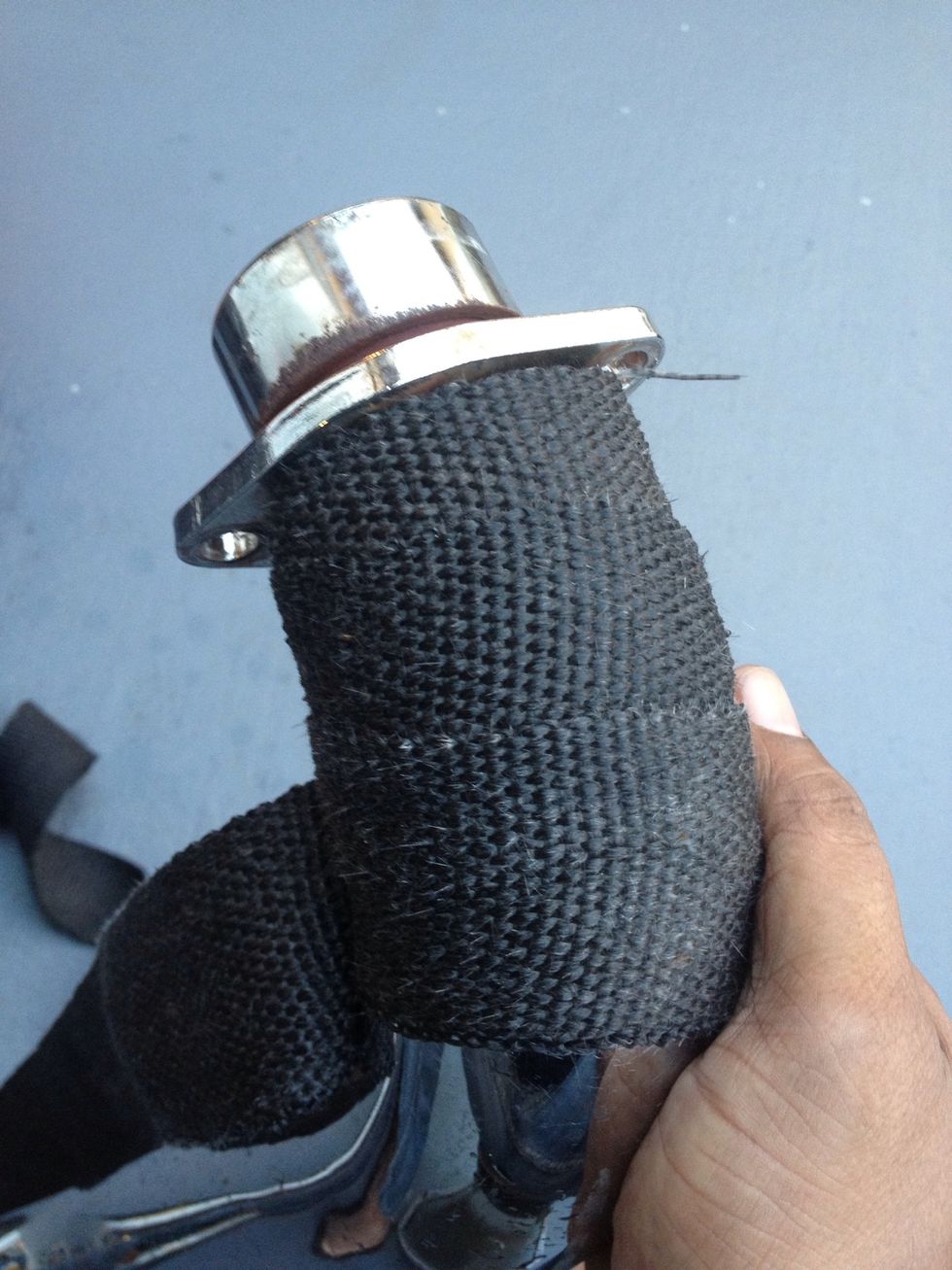 Go slow and stretch it tight, you want to leave half of the width, as a gap. I did use a ziptie here