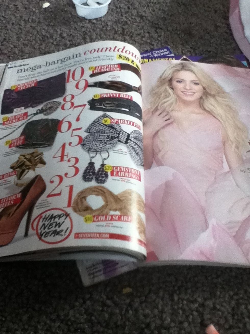 Go through and try to find pages with lots of prints, pictures and different colors, mark these pages by folding them or something