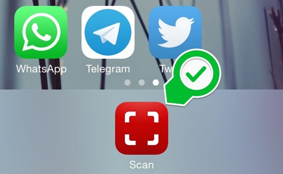 Go to App Store and download this app (Scan).