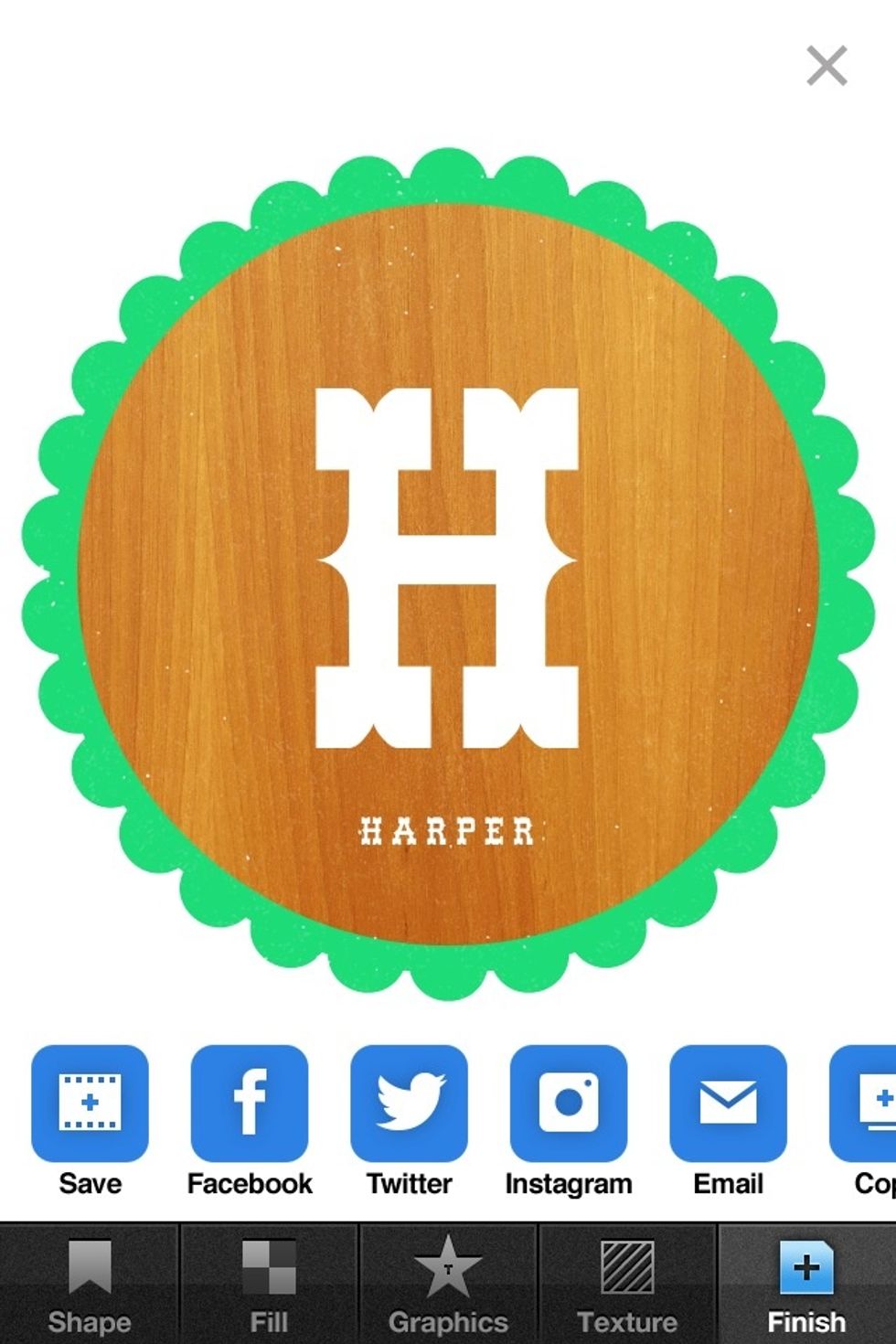 Go to finish tab, save and export wherever you want.