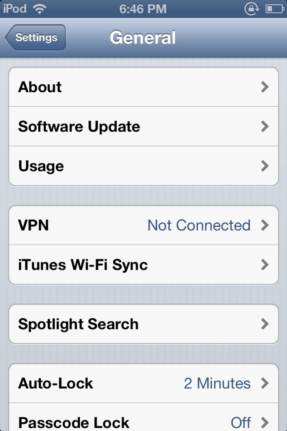 Go to general, and scroll down until u find "keyboard". Click it.