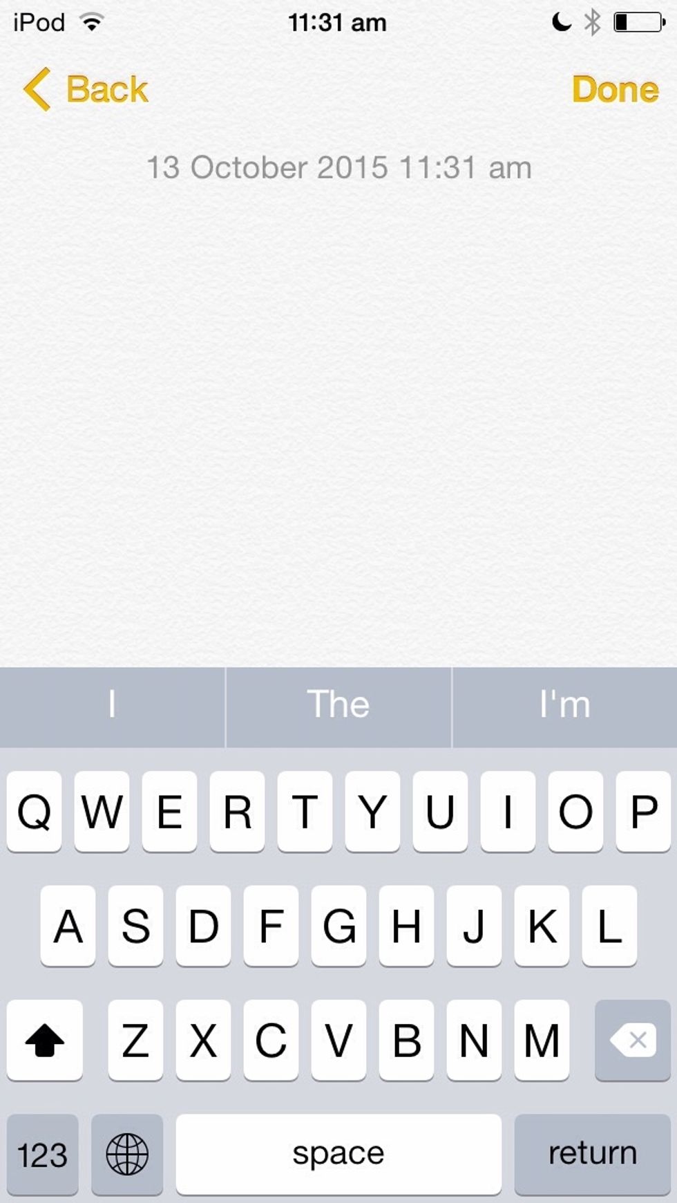 Go to keyboard as if you are going to type which you are