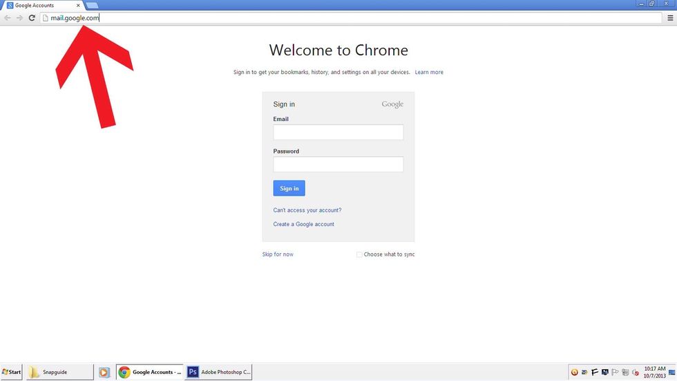 Go to mail.google.com
