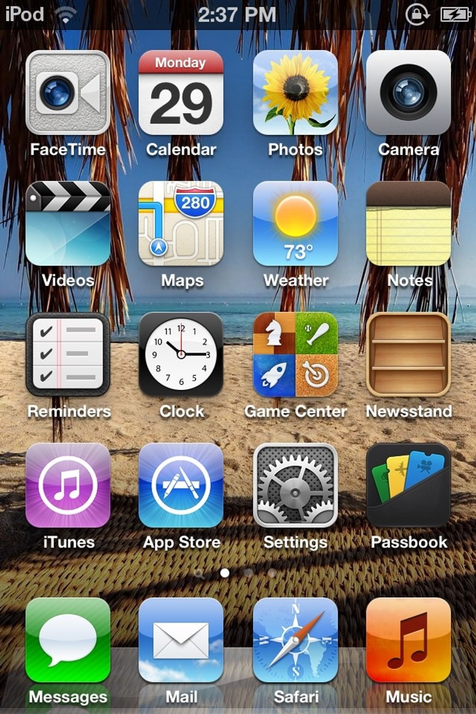 Go to main page and tap on the settings icon