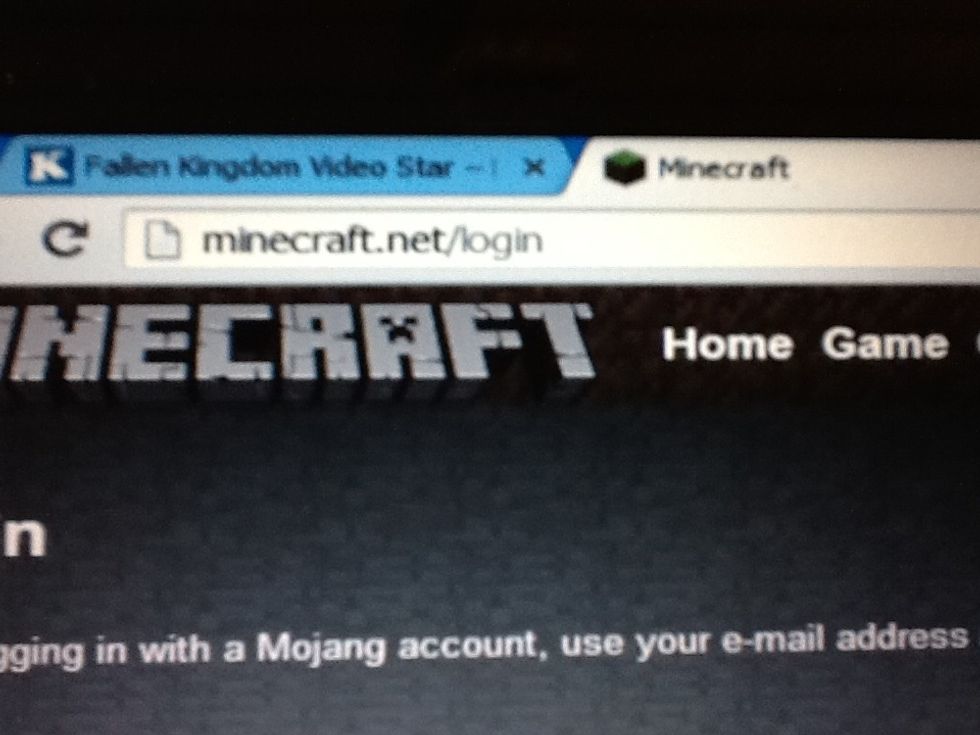 Go to Minecraft.net/login
