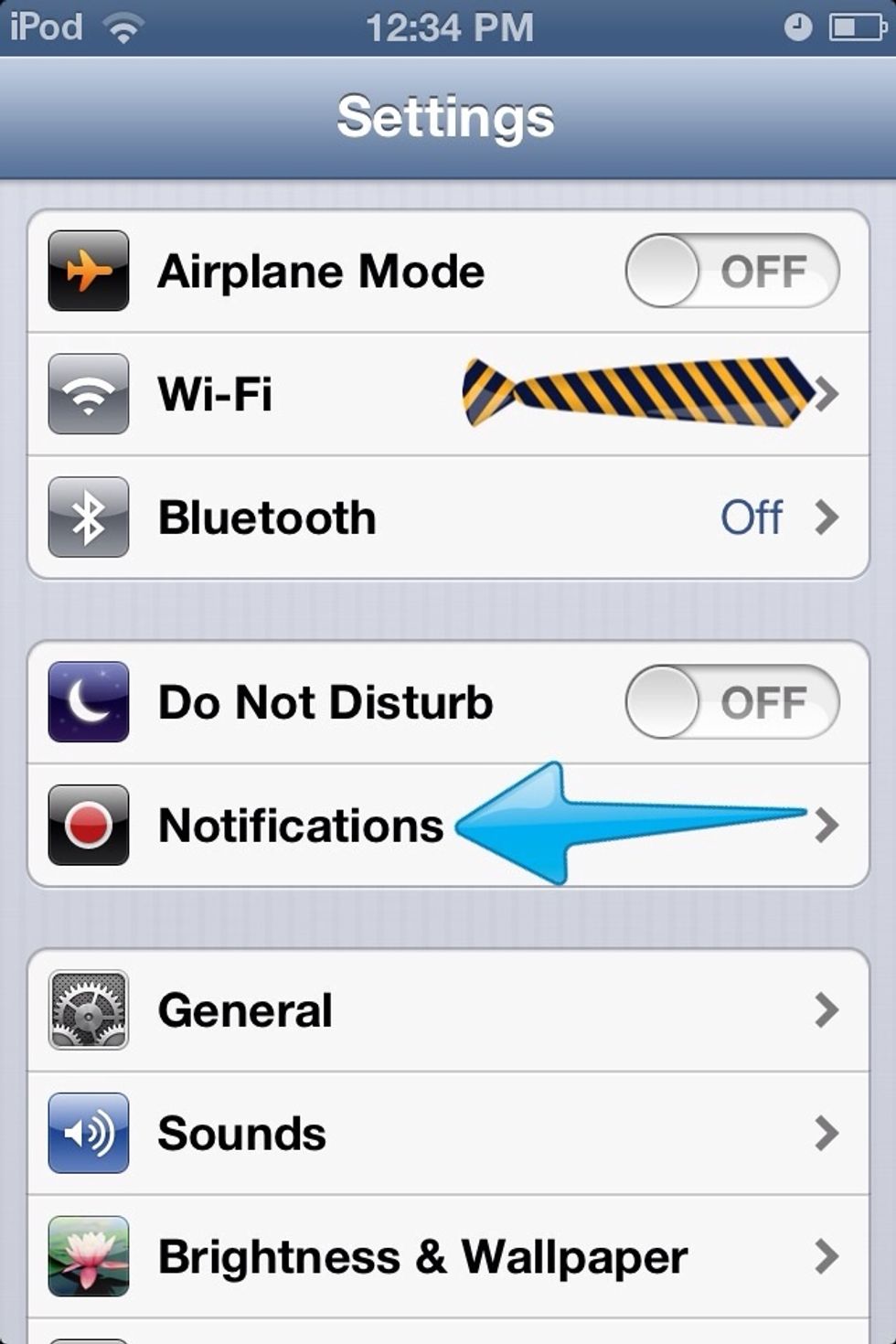Go to Notifications.