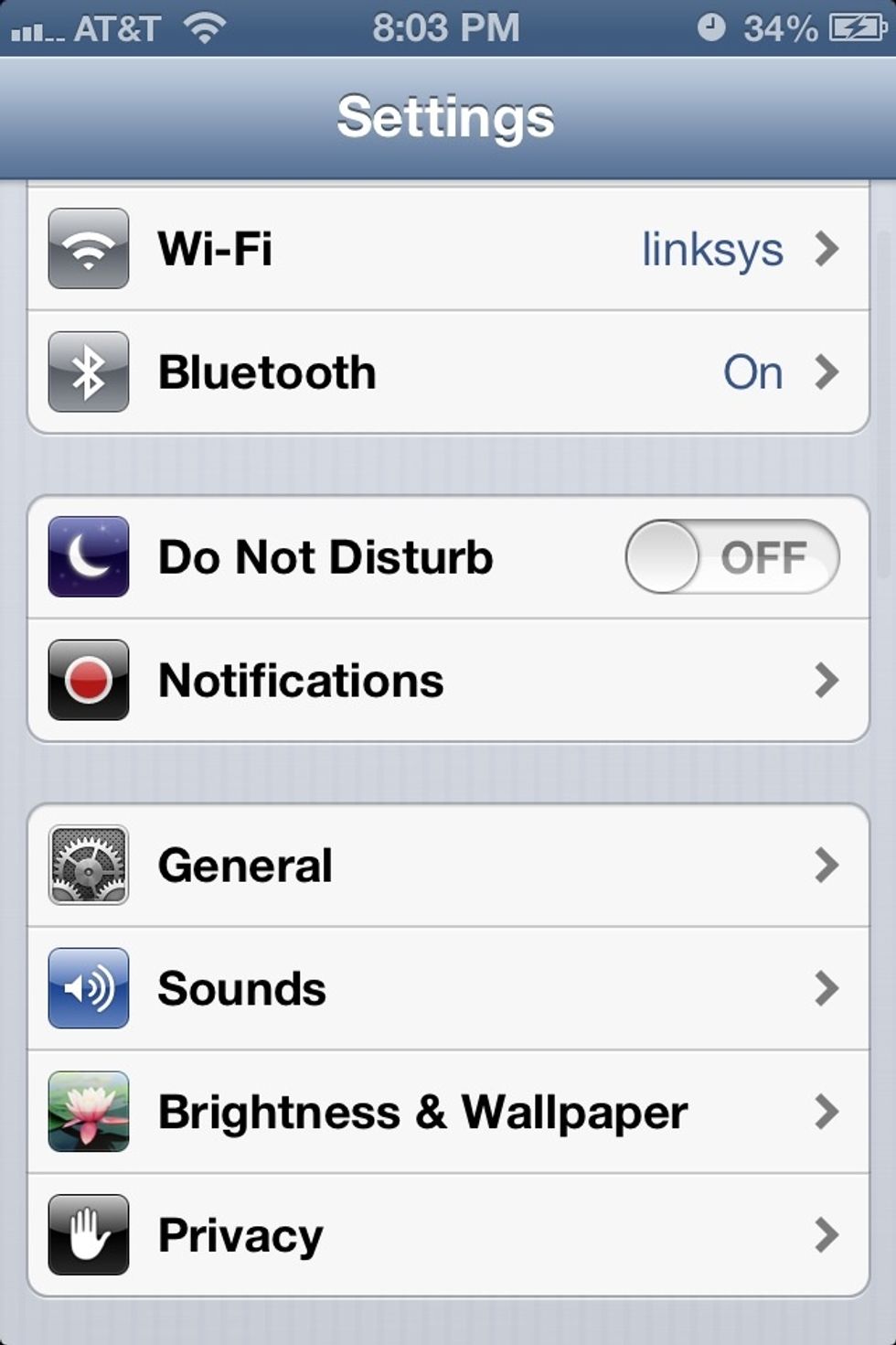 Go to settings and go to general.